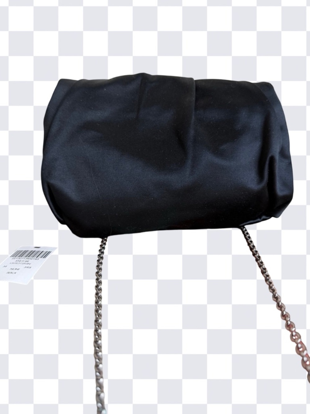 Henri Bendel Knot Mi Satin Clutch Shoulder Bag Black NWOT Henri Bendel - Picture 6 of 17